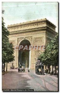 Old Postcard Paris Arc de Triomphe of the Etoile