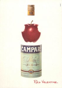 Campari Red Valentine Advertising 1999 postcard