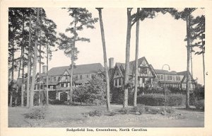 Greensboro North Carolina 1940s Postcard Sedgefield Inn