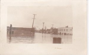 Street Scene Flood Real Photo