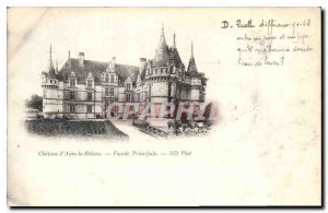 Old Postcard Chateau d'Azay le Rideau Facade Prinipaute