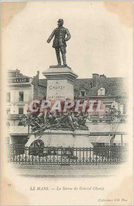 Old Postcard Le Mans the statue of General Chanzy