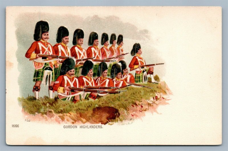 BRITISH ANTIQUE POSTCARD GREAT BRITAIN & IRELAND GORDON HIGHLANDERS