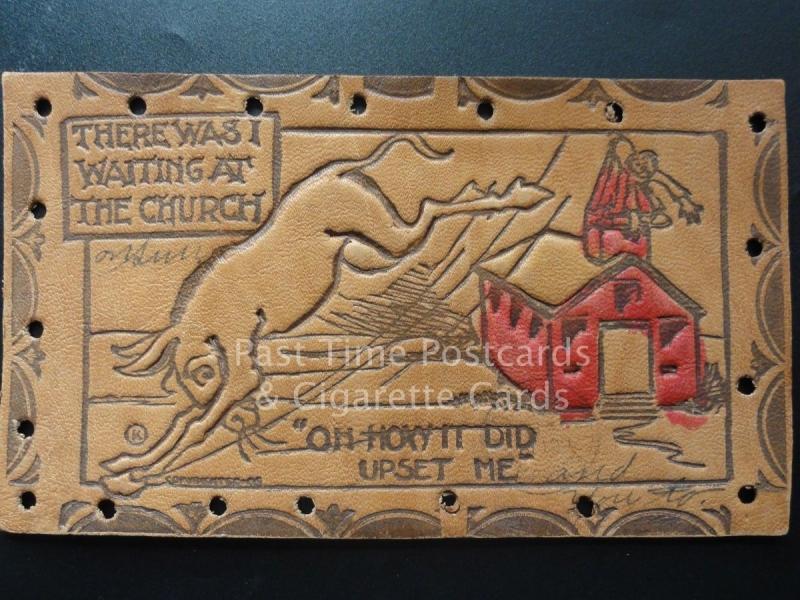 American Leather Postcard: THERE WAS I WAITING AT THE CHURCH... c1906