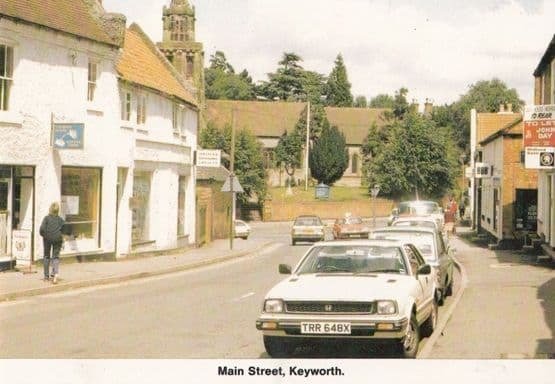 Main Street Coffee Shop Midland Bank Keyworth Nottingham Village Postcard