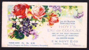 E.W. Hoyt – Lowell MA – Eau de Cologne blotter