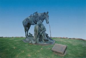 Thanks for Rain - Horse and Cowboy Bronze - Museum near Bartlesville OK Oklahoma