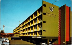 Vintage Postcard America West Motor Hotel Motel Seattle WA Washington T3