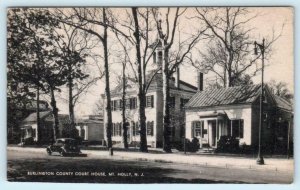 MT. HOLLY, New Jersey NJ ~ Burlington County COURT HOUSE 1944  Postcard