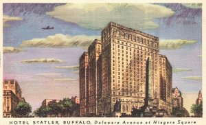 Vintage Postcard 1920's Hotel Statler Buffalo Delaware Niagara Square Ontario CA
