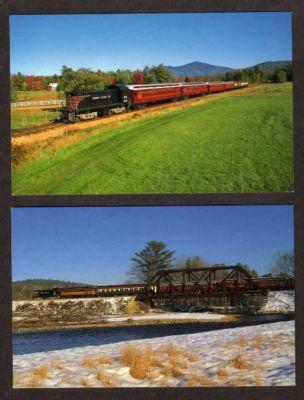 NH Lot 2 Train Railroad CONWAY NEW HAMPSHIRE Postcards