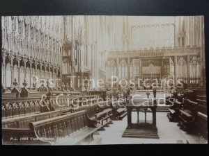 c1907 RPPC York: YORK MINSTER, The Choir