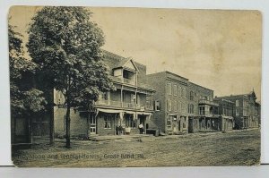Great Bend Pa Keystone and Central Hotels 1913 to Elmhurst Penna Postcard M9