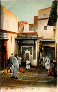 Alger La Rue De La Casbah Antique Postcard Carte Postale DB PM WOB Note 