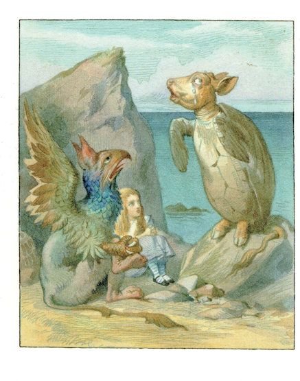 Mock Turtle Alice Through The Looking Glass 1911 Book Postcard