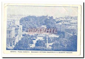 Italy Italia Old Postcard Genova Piazza Vittorio Emanuelle 11 Corvetto Monume...