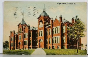 Iowa High School Carroll IA c1920 Postcard J18