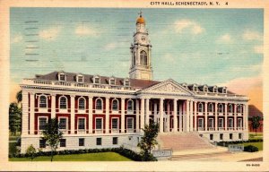 New York Schenectady City Hall 1939 Curteich