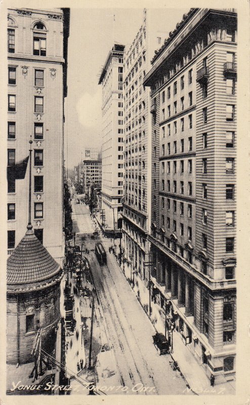 Canada Ontario Toronto Yonge street tramway postcard 