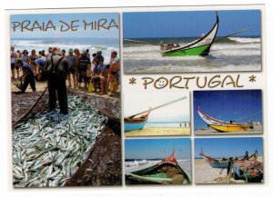 Postcard Portugal 2015 Praia de Mira Fishing Boats