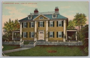 State View~Front Capture Home Of Longfellow~Cambridge MA 1910~Vintage Postcard