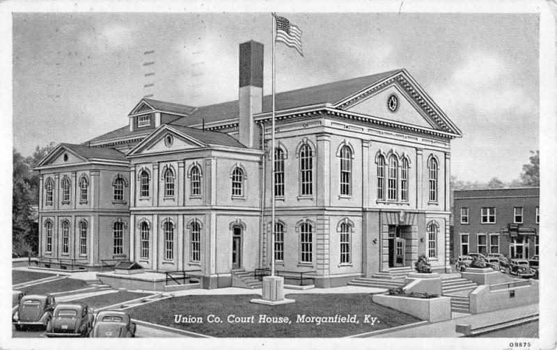 Morganfield Kentucky Union Co Court House Exterior Antique Postcard K13741