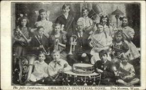 Des Moines WA Jolly Entertainers Children's Industrial Home Music Band c1910