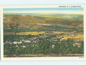 Linen PANORAMIC VIEW Dansville - Near Bath & Hornell & Geneseo New York NY i1364