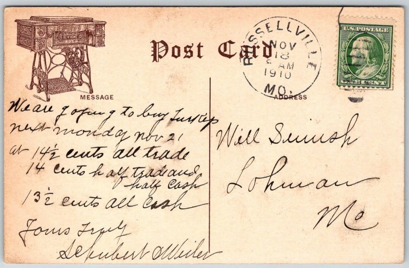 Orange Massachusetts 1910 Postcard The New Home Sewing Machine Company