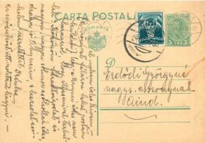 Cluj via Aiud 1935 correspondence stationery post card Romania Carol II 3 LEI