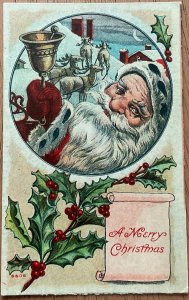 A Merry Christmas Santa Claus Addressed but But Not mailed 1910 LB