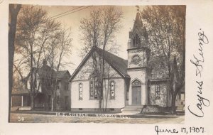 Real Photo Postcard M.E. Church at Nokomis, Illinois~121442