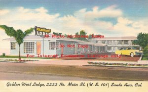 CA, Santa Ana, California, Golden West Lodge Motel, Colourpicture No K2538