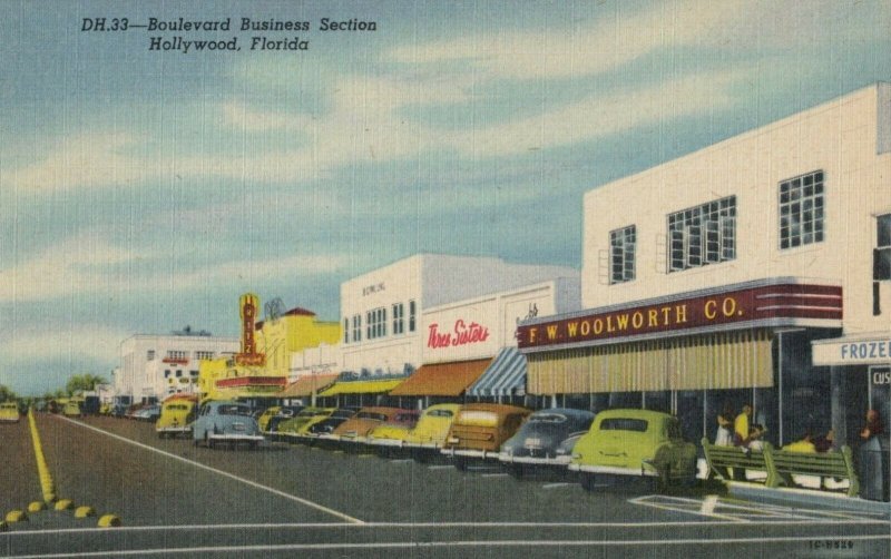 HOLLYWOOD , Florida, 1930-40s ; Boulevard Business section