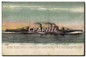 Old Postcard Boat War Paris Breastplate d & # 39escadre dreadnought