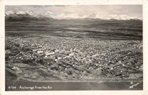 Aerial View Anchorage Alaska c.1930's Real Photo RPPC 2R4-121