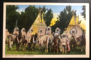 Mint Canada Picture Postcard Native American Indian Village Calgary Stampede