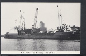 Isle of Man Postcard - M.V. Maria at Ramsey     RS18636