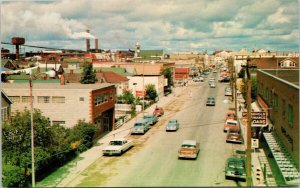 Main Street Flin Flon Manitoba MB Coca-Cola Sign Unused Vintage Postcard H62