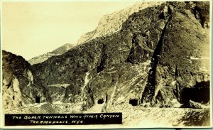 RPPC Lot of 3 Wind River Canyon Thermopolis Wyoming Real Photo Postcards