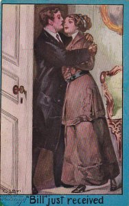 Levi Romantic Couple Embracing 1913