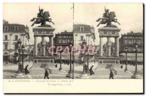 Old Postcard L & # 39Auvergne Clermont Ferrand Statue of Vercingetorix