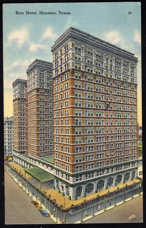 Texas HOUSTON Rice Hotel - pm1941 - LINEN