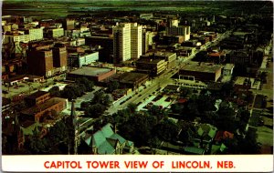 USA Capitol Tower View Of Lincoln Nebraska Chrome Postcard C027