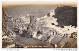 England King Arthur's Castle and Rough Sea Tintagel Photo