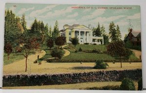 Spokane Washington Residence of D.C. Corbin c1910 Postcard H4