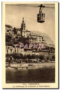 Grenoble - The Teleferique Bastille and St. Mary Postcard Old