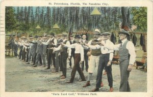 1932 Florida St. Petersburg Barn Yard Golf Williams Park Postcard 22-11180