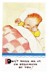 Mabel Lucie Attwell Don't Wake Me Up, I'm Dreaming of You Baby 5504 Postcard S11 