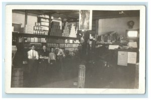 c1910's General Store Interior Advertising RPPC Photo Unposted Antique Postcard